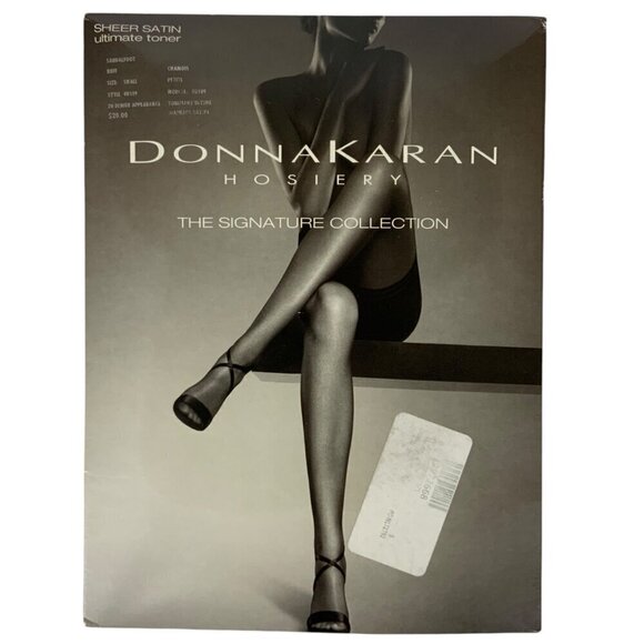 Donna Karan Signature Sheer Satin Pantyhose Size Small Buff Beige Ultimate Toner - Picture 1 of 3